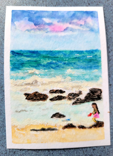 Aceo original watercolour - original,