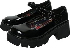 Women’s Chunky Platform Mary Jane Shoes with Buckle Strap – Retro Lolita Style