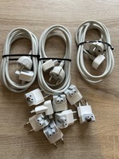 3 x Apple MacBook MagSafe Extension 1.8m Cables EU 2 pin cable + 8 x Plugs Plug