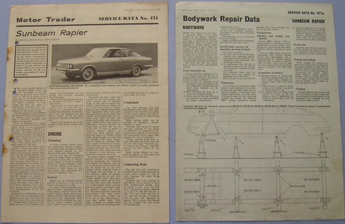 Sunbeam rapier 1725cc - sunbeam, motor