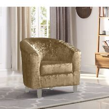 Velevt Fabric Tub Chair Armchair Club Chair for Dining Living Office Room & Cafe