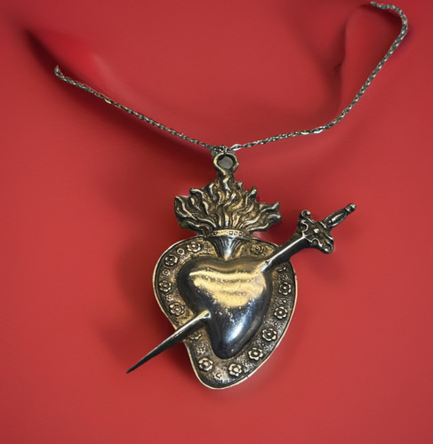Sacred heart vintage voto - vintage,