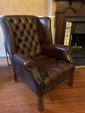 Chesterfield leather armchair - chesterfield,