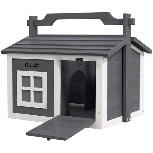 Pawhut indoor rabbit hutch - pawhut,
