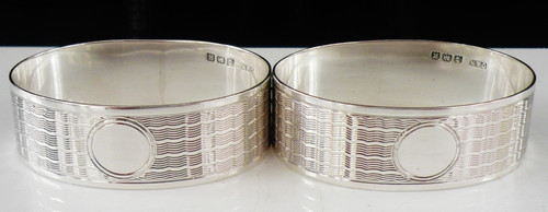 Pair sterling silver napkin - pair,