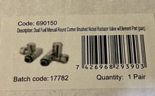 Manual Brushed Nickel Dual Fuel Corner Valves (Pair) for Towel Rail Radiators