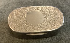 Antique Solid Silver Pill Box