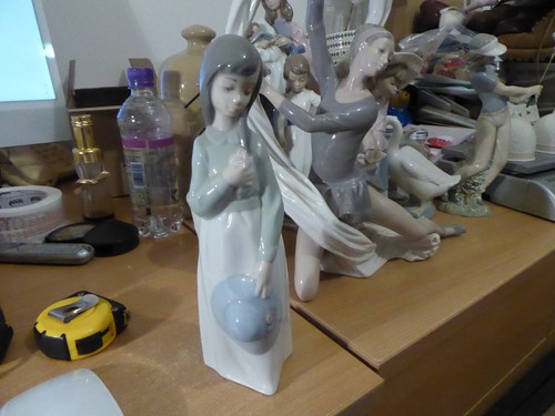 Lladro nao large girl with - large,