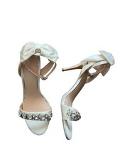 Monsoon Bridal Shoes Jewel Strap Bow Heel Ivory RRP £89 Size UK 5