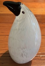 Large glass penguin figurine