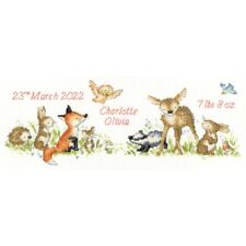 Bothy Threads Woodland Welcome Birth Sampler Cross Stitch Kit