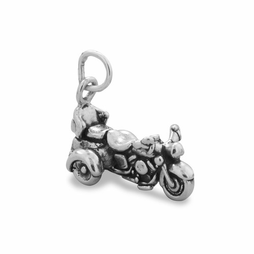 Sterling silver oxidized trike - silver,