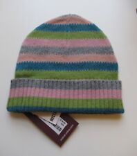 Mistral 100% Wool Multi Colour Ombre Stripe Knit Beanie Hat  RRP £19.99 - new
