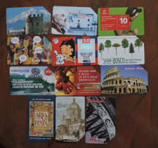 12 USED  PHONECARDS FROM ITALY.  NO VALUE COLLECTORS ITEM. LOT 10