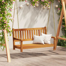 Garden Swing Bench Brown