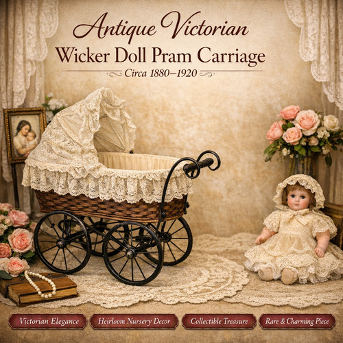 Antique victorian wicker - antique, doll