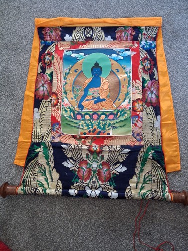 Genuine tibetan thangka scroll - tibetan,