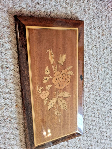 Inlaid wood marquetry flower - inlaid,