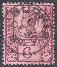 SG208 1887 6d Purple on