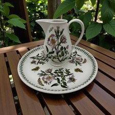 LARGE PORTMEIRION BOTANIC GARDEN SERVING PLATE & JUG DOG ROSE BUTTERFLIES &  BEE