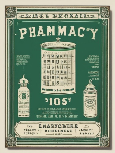 Vintage pharmacy sign - pharmacy,