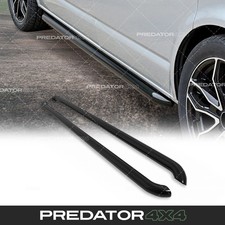 GLOSS BLACK STAINLESS SIDE BARS GUARD RAILS FOR VW TRANSPORTER T5 T6 SWB 03-23