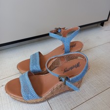 Mantaray blue denim wedge