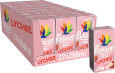 Rubicon Still Lychee 27 Pack Juice Drink, Made with Handpicked Fruits for a Temp