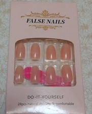 24pcs MEDIUM ROUNDED TIPFULL FALSE NAILS OMBRE STYLE