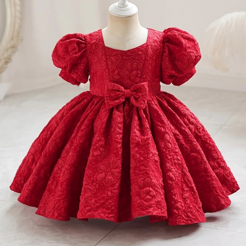 Bubble sleeve girl dress - sleeve,