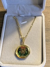 Stunning Enamelled 20 Pence Coin Necklace with Nice Gift Box. Great Condition