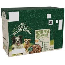 James Wellbeloved Grain Free Senior Dog Food with Turkey in Gravy Pouch 12 x ...