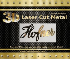 Hofner Guitar Decal 3D Metal