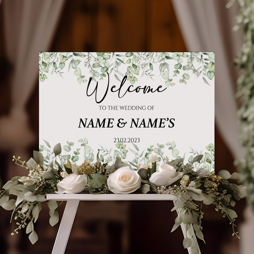 Wedding sign board welcome - sign,