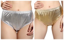 Womens Shiny Metallic Panty