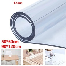 120x90/60x50cm Table Desk Mat Computer Carpet Protector PVC Plastic Transparent