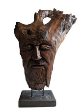 Extra Large Heavy Vintage Hand Carved Wooden Root Sculpture Wood Tree Spirit 26"
