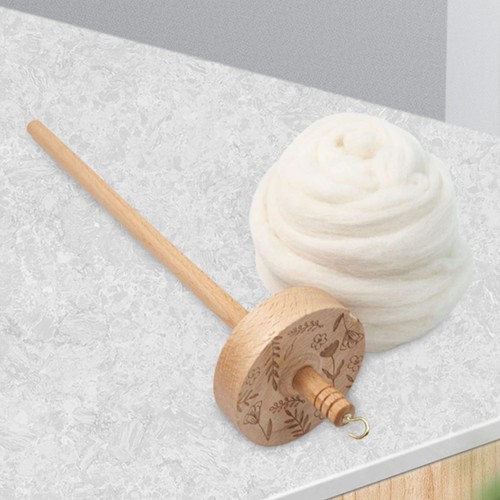 Drop spindle top whorl - whorl, wood