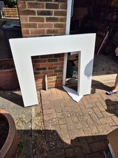 Wood Fireplace Mantle with Stone Marble Back Surround and Stone Marble Lintel