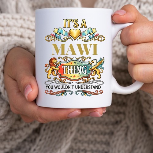 Mawi family name mug birthday - mawi,