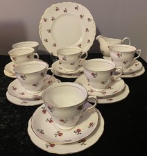 Vintage Colclough Fragrance/Ditsy Rose Tea Set 21 Pieces A 1 condition