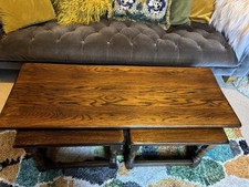 Solid Oak Coffee Table Nest