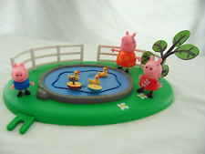 PEPPA PIG, MUMMY PIG AND GEORGE FIGURES WITH PLAYGROUND DUCKPOND