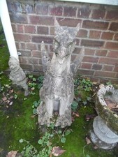 Country Gothic  Solid Stone Cast Winged Griffin Gryphon Statue - NO.1.
