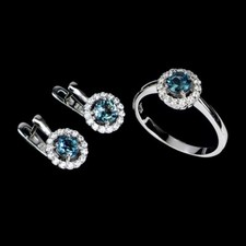 Silver London Topaz Earrings