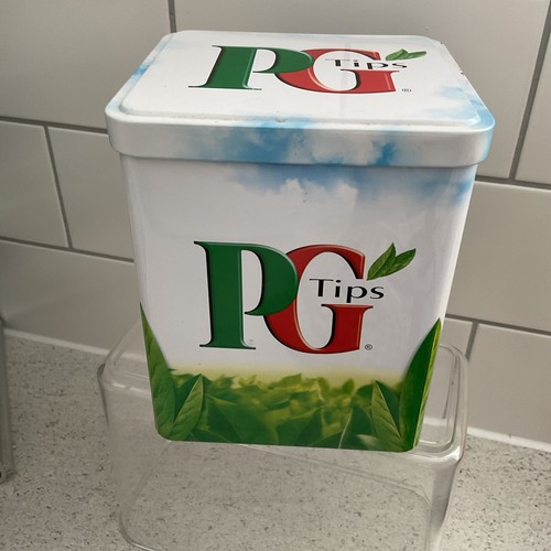 Retro tips tea storage tin - pg,