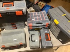 A variety of used tool boxes