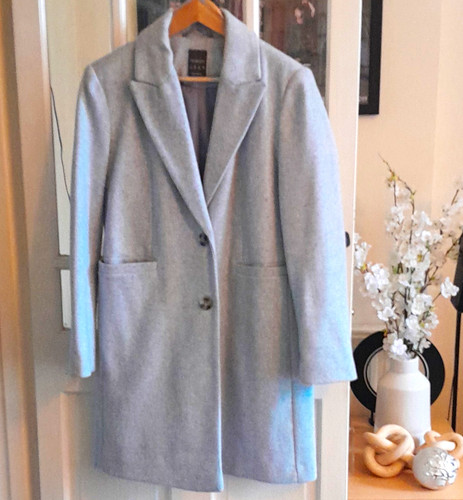 Primark grey felt overcoat - felt,