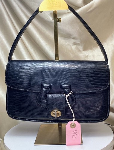 Lovely vintage black lizard - a,