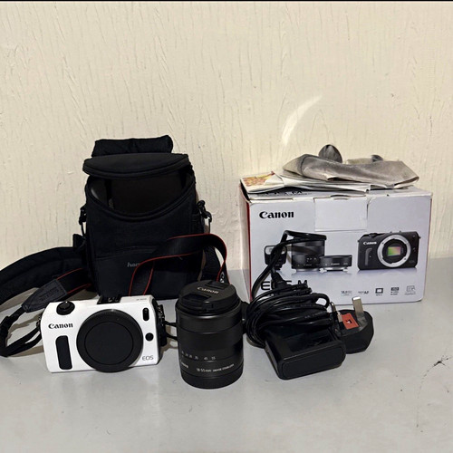 Canon eos white camera - canon,